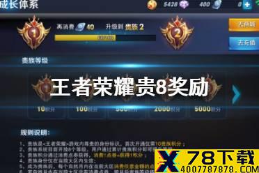 《王者荣耀》贵8奖励是什么 王者荣耀贵8奖励介绍