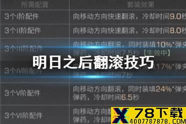 《明日之后》翻滚技能怎么弄 翻滚技能使用攻略