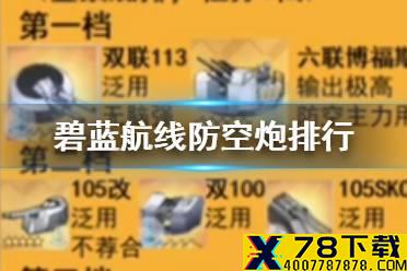 《碧蓝航线》防空炮排行2021 防空炮怎么搭配