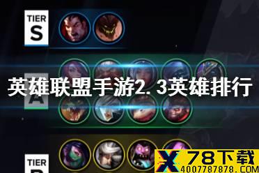 《英雄联盟手游》2.3英雄排行 lol手游2.3版本强势英雄一览