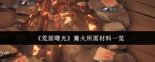 《荒原曙光》篝火制作材料详细清单