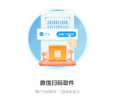兔喜生活快递取件示意图