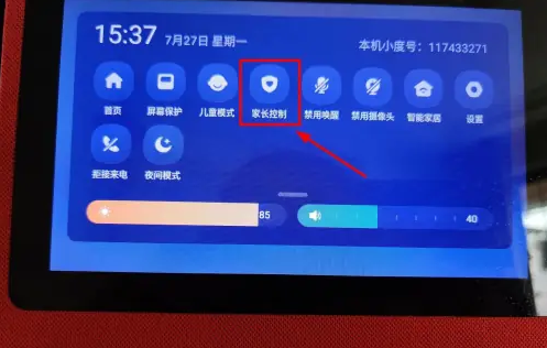 家长控制选项